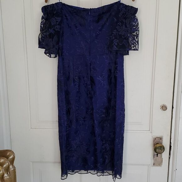 Trina Turk Trina Lace Overlay Off the Shoulder Dress - Picture 6 of 8